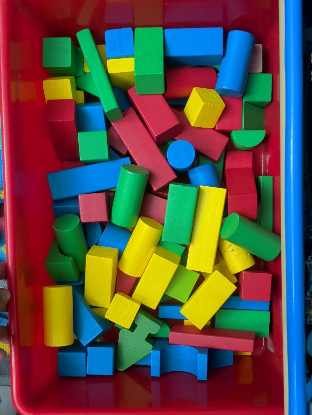 Melissa & Doug Colorful Wooden Block Set - Red, Blue, Green, Yellow